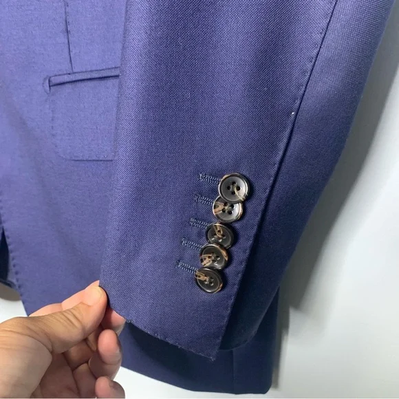 Suitsupply Super 110’s Vitale Barberis Canonico Blue Sport Coat Blazer Jacket